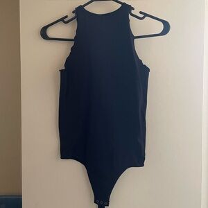Free People Black Sleeveless Bodysuit